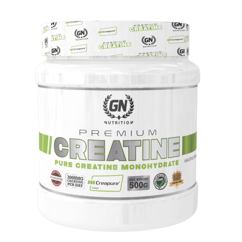 GN NUTRITION Premium Creatina Creapure 500G | Sin Gluten