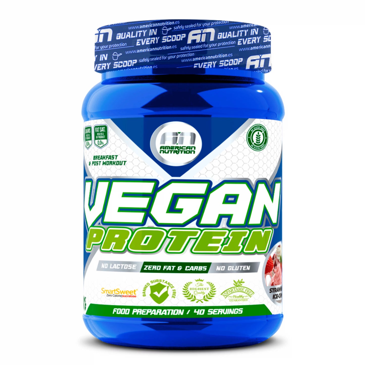 AMERICAN NUTRITION- VEGAN PROFESSIONAL 100% FRESA
